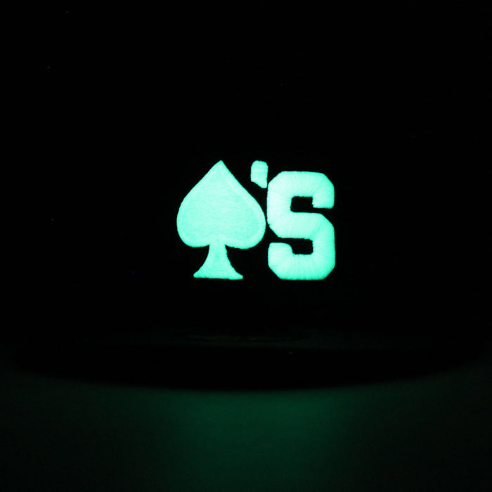 Ace of Spades New Era 59Fifty Fitted Hat (Ver 2 Glow in the Dark Black Gray Under Brim)
