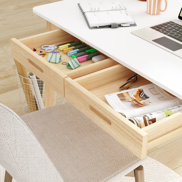 Caidence Solid Wood Desk (H 29,53 po x l 47,2 po x P 21,7 po)