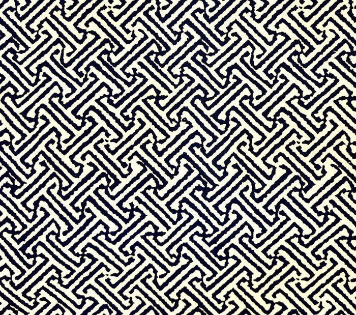 China Seas Fabric: Java Java - Custom Navy on Vellum Suncloth (OUTDOOR)