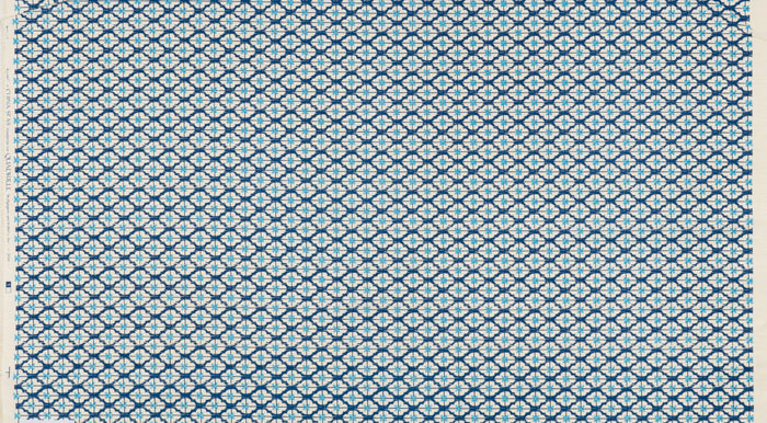 China Seas Fabric: Kyoto Two Color - Custom New Navy / New Blue on Tinted Belgian Linen / Cotton