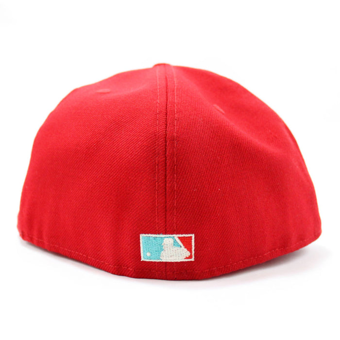 Florida Marlins 1993 INAUGURAL SEASON New Era 59Fifty Fitted Hat (Red Teal Under brim)