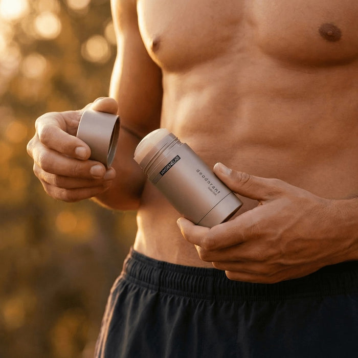 Experience all-day freshness with HYGIENELAB - DEODORANT, CEDAR DRIFT. This non-toxic formula neutralizes odor to provide lasting 24-hour protection. Enriched with probiotics, it helps combat odor-causing bacteria while maintaining your skin’s natural balance. Soothing ingredients gently care for even sensitive skin, and because our deodorant is aluminum-free and free from harsh chemicals, you can feel confident using HYGIENELAB every day.
