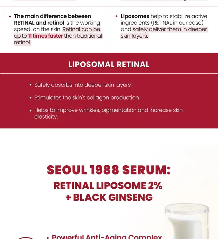 K-Secert Seoul 1988 Retinal Liposome 2% + Black Ginseng Serum