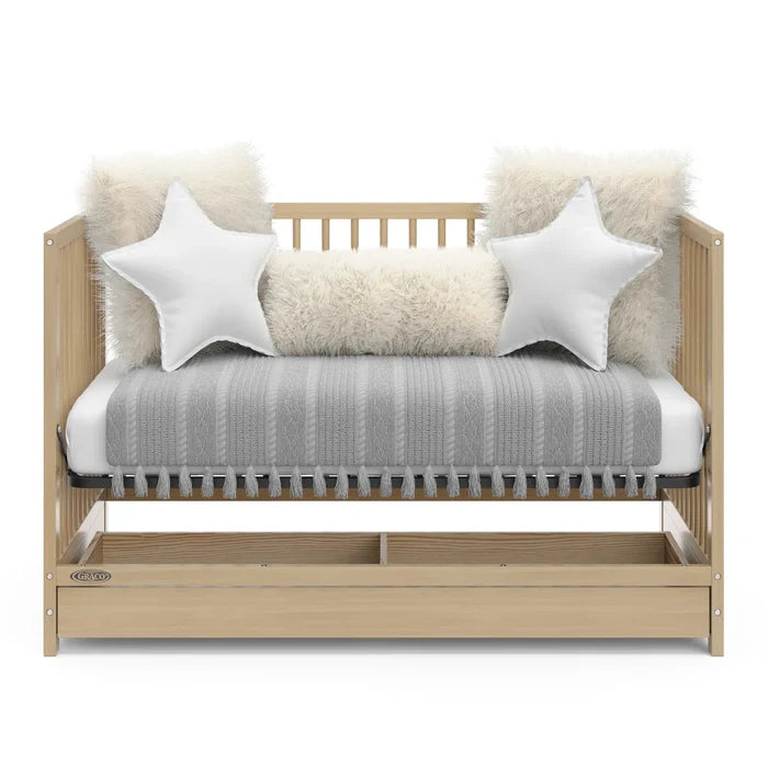 Lit bébé convertible 5 en 1 Santorini couleur bois beige