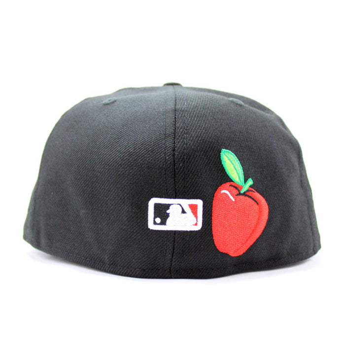 New York Yankees Rose Team Flag 59Fifty New Era Fitted Hat (Black Pink Under Brim)