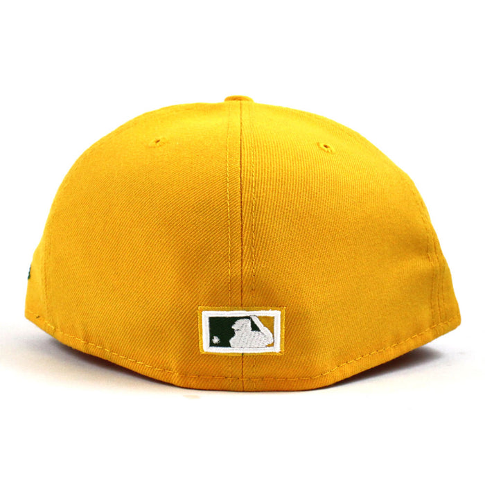 Oakland Athletics 1973 World Series New Era 59Fifty Fitted Hat (Gold Pink Under Brim)