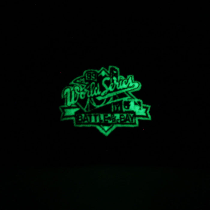 Oakland Athletics 1989 World Series New Era 59Fifty Fitted Hat (Green & Peach Under Brim)