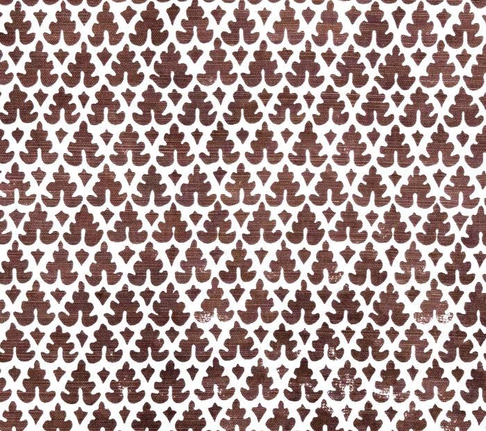 Quadrille Fabric: Volpi - Custom Brown on White Belgian Linen / Cotton