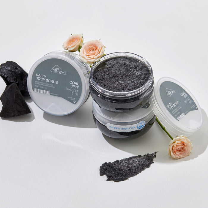 Saltherapy Salty Coal Body Scrub 300g | GlamTouch UK