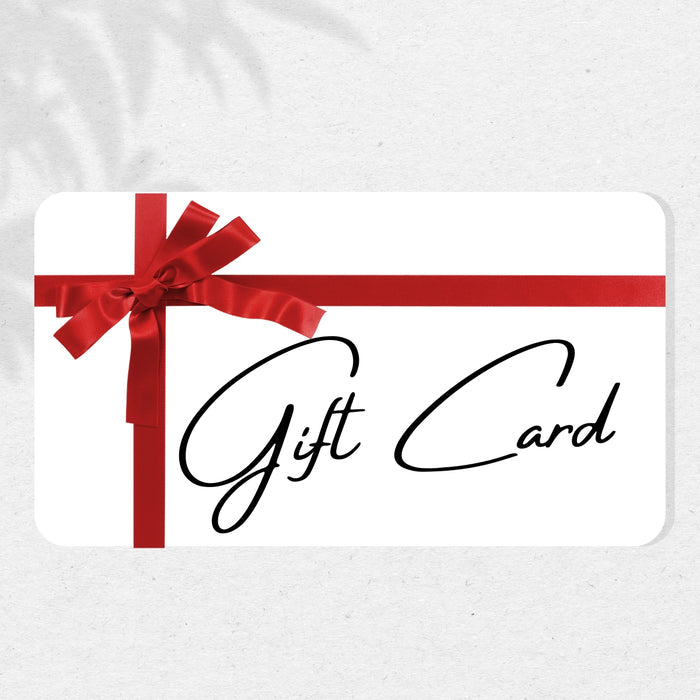 Skin Functional Gift card with a red bow on a white background
