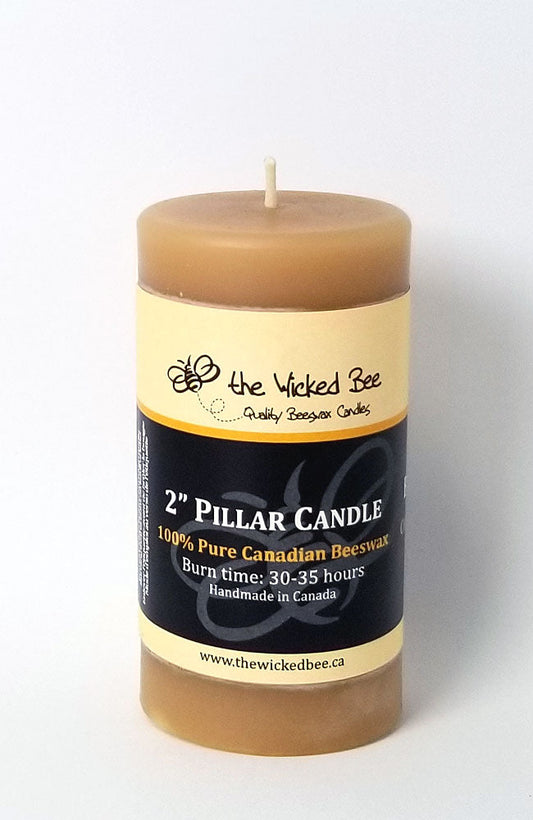 100% Pure Beeswax Pillar 2"x4"