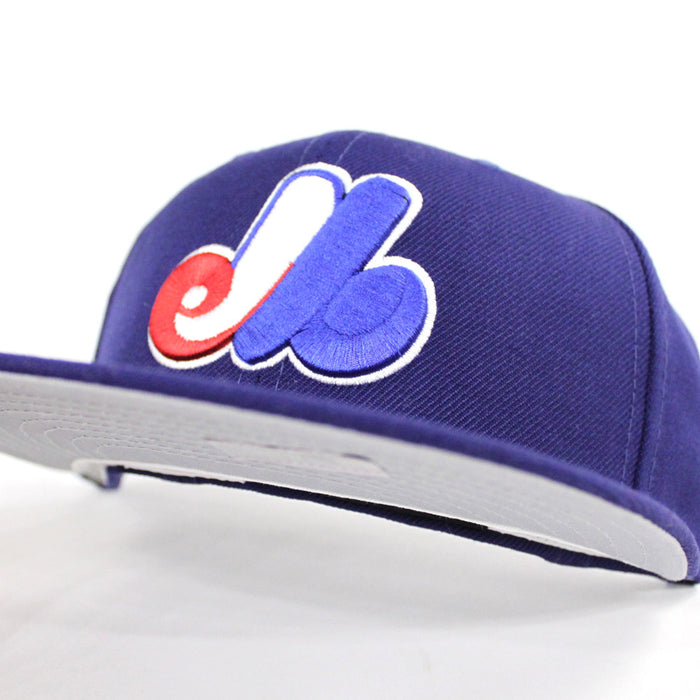 1999 2004 Montreal Expos New Era Fitted 59Fifty Hat (Blue Gray Under Brim)
