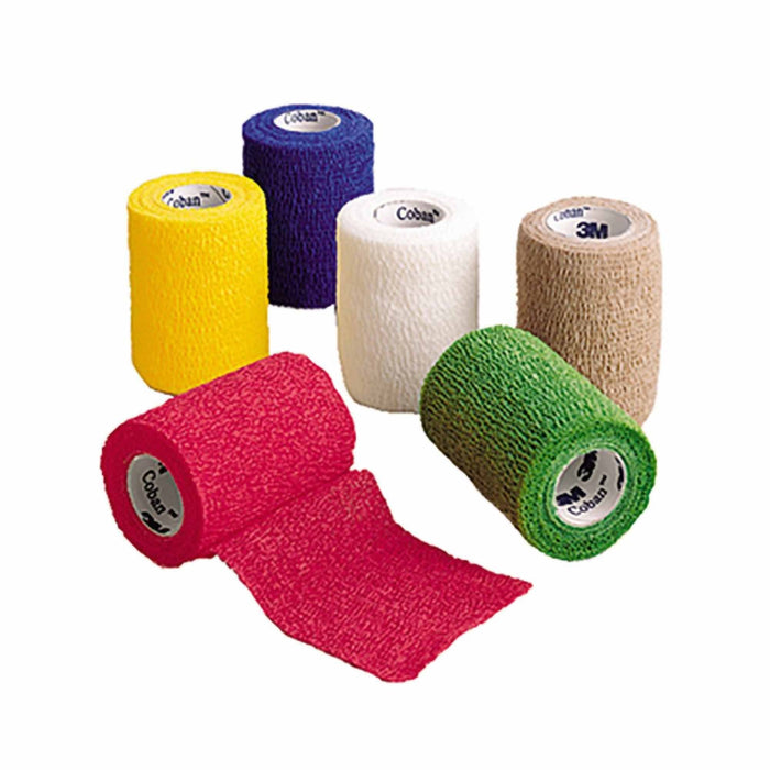 3M Coban Self-Adherent Wrap, 4" x 5 Yard, Blue - 1584B-Single - LL Medico