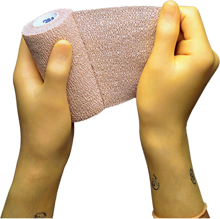 3M Coban Self-Adherent Wrap, 4" x 5 Yard, Tan - 1584-Single - LL Medico