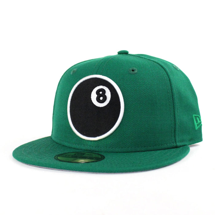 8 Ball New Era 59Fifty Fitted Hat (Green Gray Under Brim)