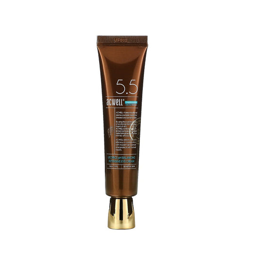 ACWELL Licorice pH Balancing Intensive Eye Cream is a nourishing eye cream designed to brighten and hydrate the delicate skin around the eyes. Infused with Licorice Root Water and Niacinamide, it helps to reduce the appearance of dark circles and even out skin tone. The formula is enriched with Squalane, Centella Asiatica, and a blend of fruit extracts to soothe, moisturize, and improve the skin's elasticity. With added Peptides and Ceramides, this eye cream helps to smooth fine lines and streng