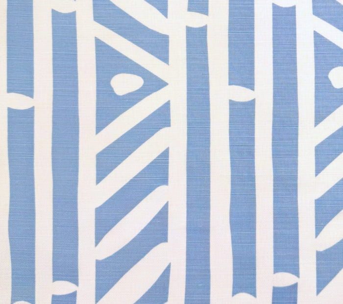 Alan Campbell Fabric: Candu - Custom Blue on White Belgian Linen / Cotton