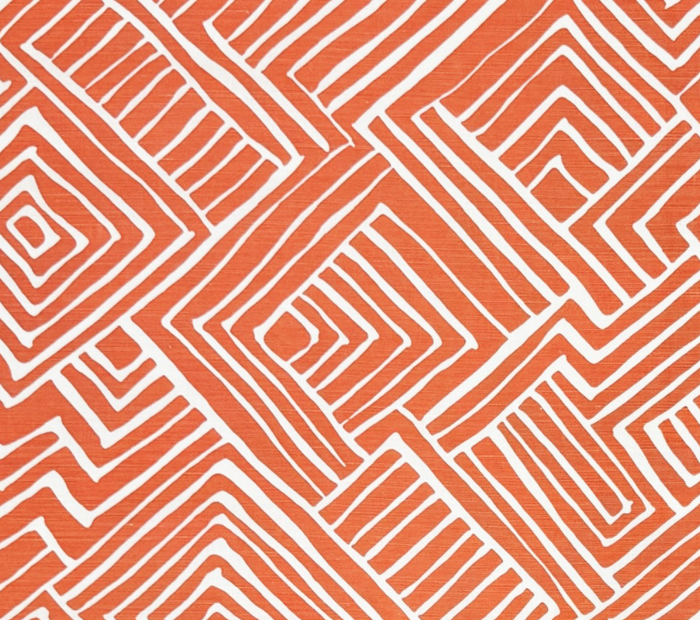 Alan Campbell Fabric: Melinda - Custom New Shrimp on Tinted Belgian Linen / Cotton