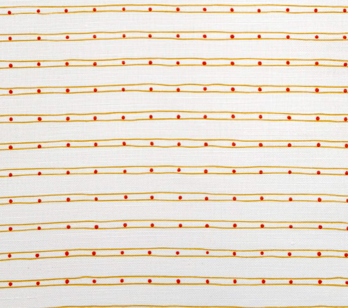 Alan Campbell Fabric: SoHo - Inca Gold Orange Dot on Tinted Belgian Linen / Cotton