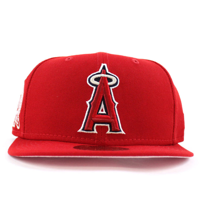 Anaheim Angels 50 Year Anniversary New Era 59Fifty Fitted Hat (Red Pink Under Brim)