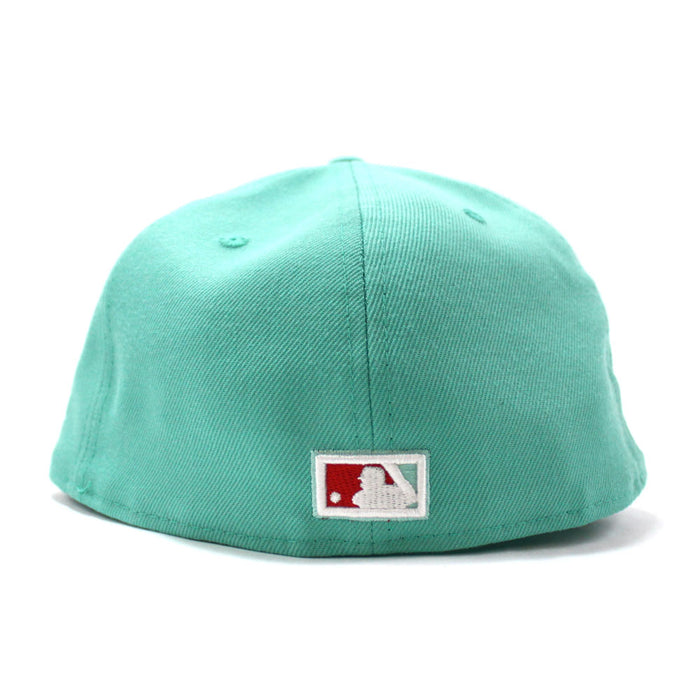 Anaheim Angels 50th Anniversity New Era 59Fifty Fitted Hat (Mint Pink Under Brim)