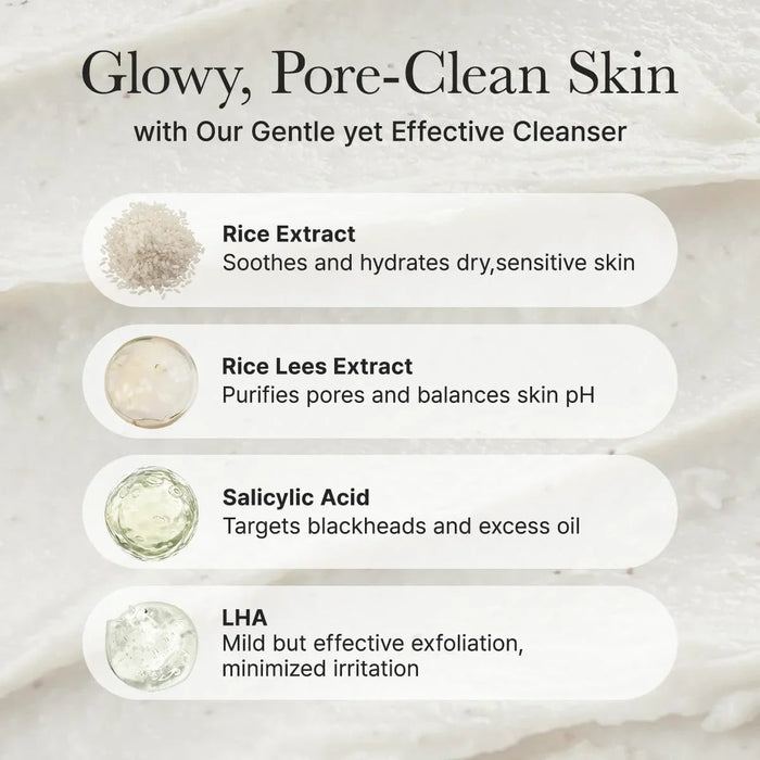 [Arencia] Rice + LHA Pore Control Rice Cake Cleanser 150ml - Ballagrio