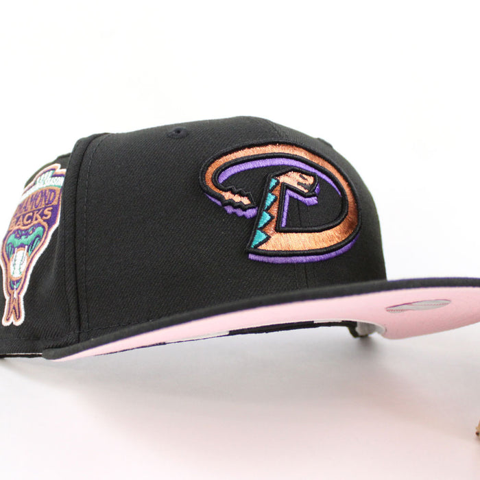 Arizona Diamondbacks 1998 Inaugural Season New Era 59Fifty Fitted Hat (Black Pink Under Brim)
