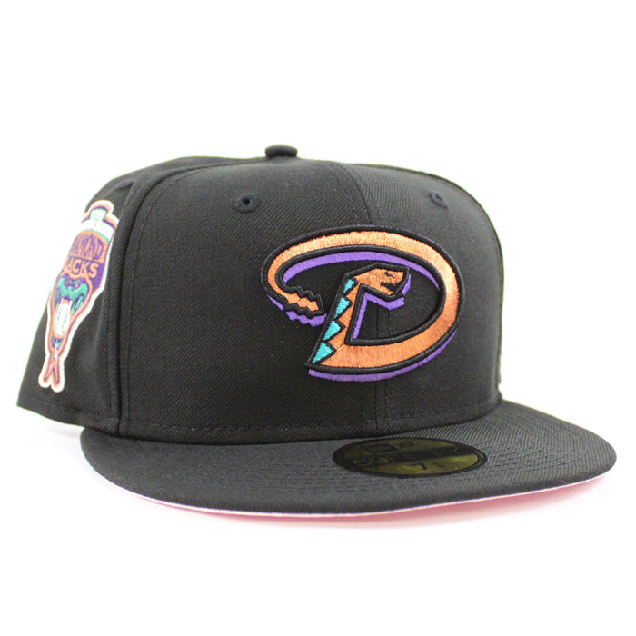 Arizona Diamondbacks 1998 Inaugural Season New Era 59Fifty Fitted Hat (Black Pink Under Brim)