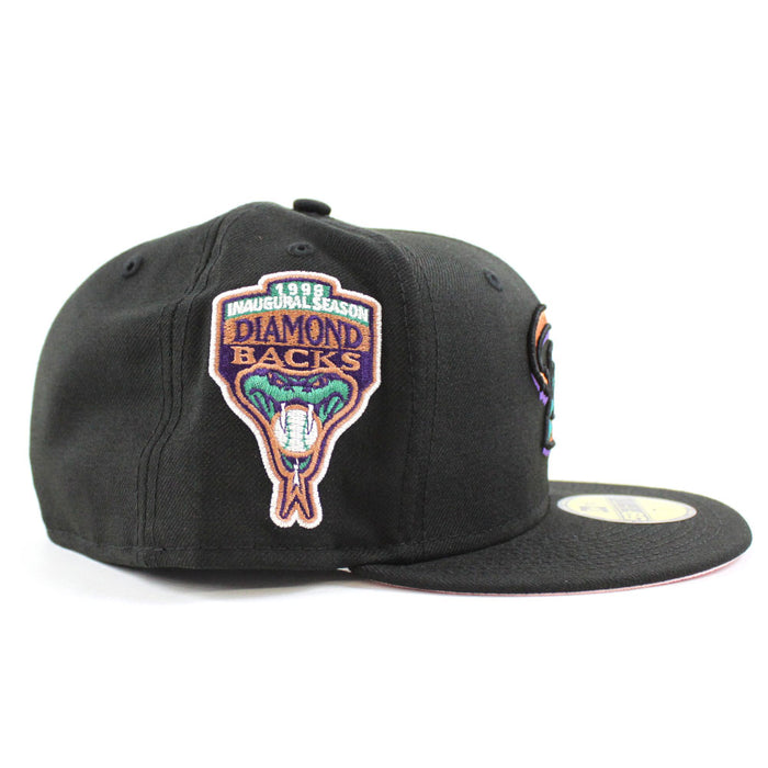 Arizona Diamondbacks 1998 Inaugural Season New Era 59Fifty Fitted Hat (Black Pink Under Brim)