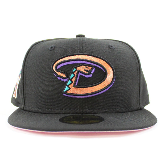 Arizona Diamondbacks 1998 Inaugural Season New Era 59Fifty Fitted Hat (Black Pink Under Brim)