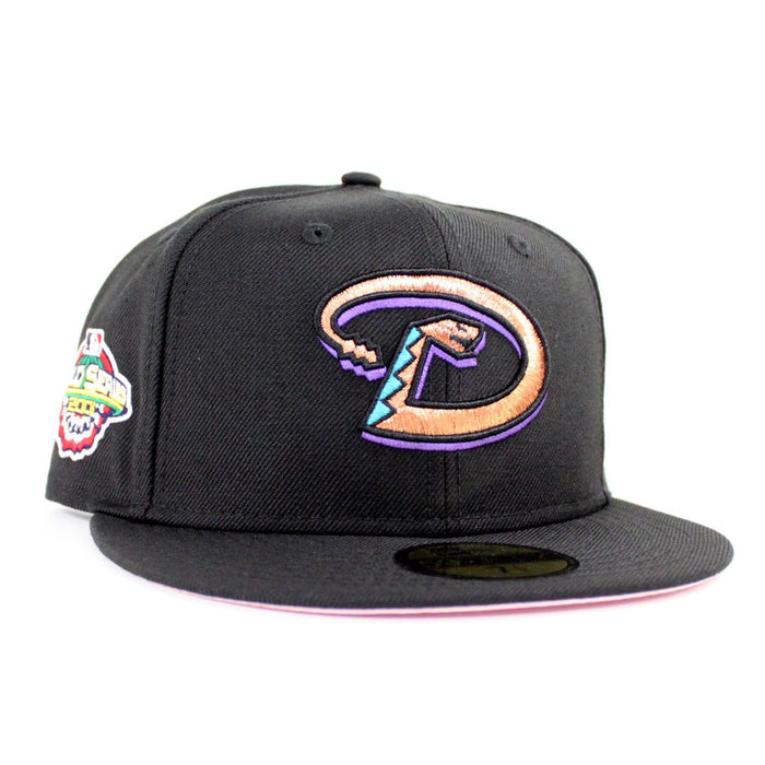 Arizona Diamondbacks 2001 World Series New Era 59Fifty Fitted Hat (Black Pink Under Brim)