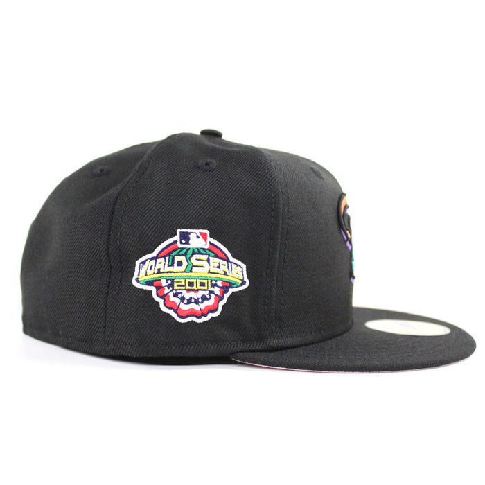Arizona Diamondbacks 2001 World Series New Era 59Fifty Fitted Hat (Black Pink Under Brim)