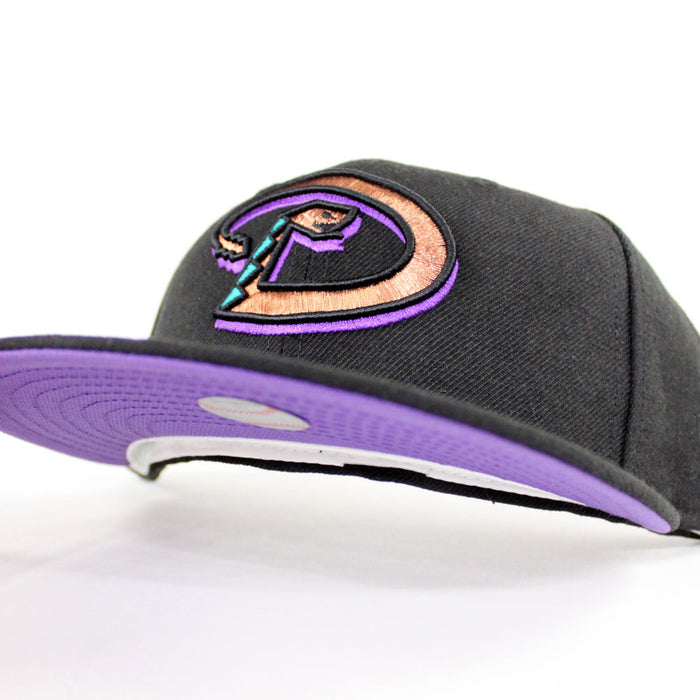 Arizona Diamondbacks 2001 World Series New Era 59Fifty Fitted Hat (Bright Purple Under Brim)