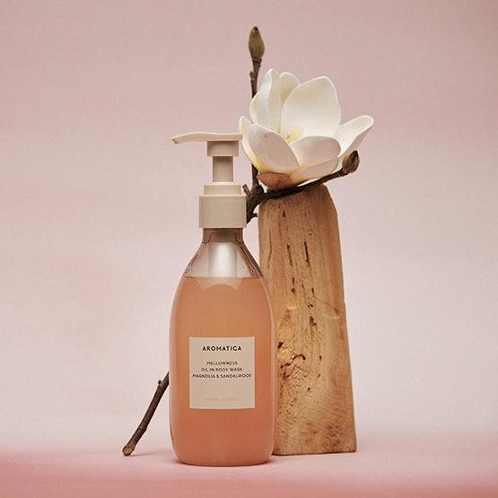 [AROMATICA] Mellowness Oil in Body Wash Magnolia & Sandalwood 290ml - Ballagrio