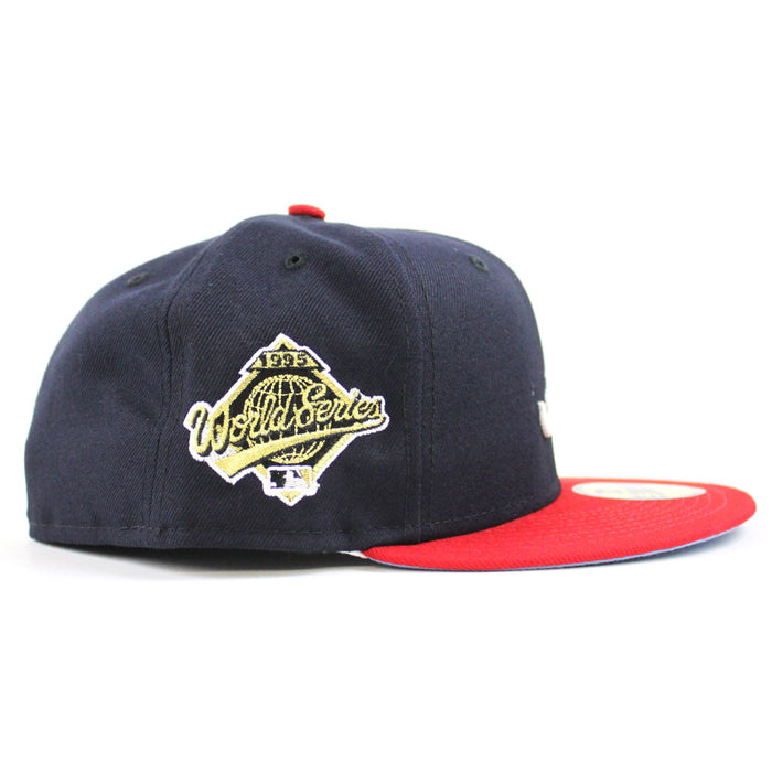 Atlanta Braves 1995 World Series New Era 59Fifty Fitted Hat (Navy Red Blue Under Brim)