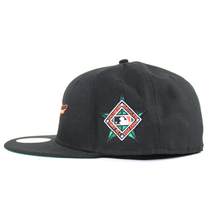 Baltimore Orioles 1993 All Stare Game New Era 59Fifty Fitted Hat (Black Orange Green Under Brim)
