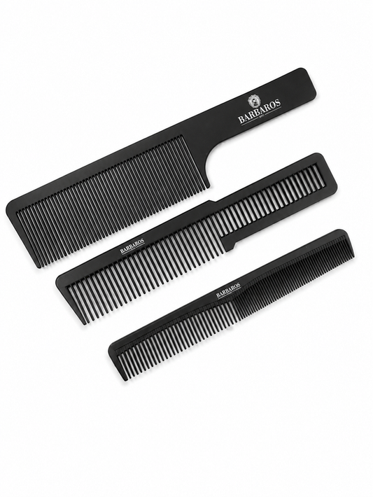 Barbaros Carbon Barber Comb Set – 3 Pack