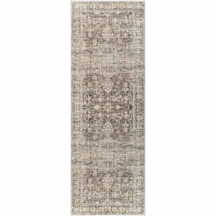 Becki Owens x Surya Marlene Vintage Dark Brown Area Rug 2.7 x7.3"