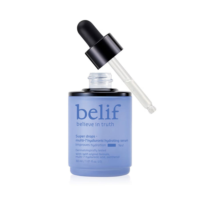 Belif Super Drops Multi-7 Hyaluronic Hydrating Serum 30ml | GlamTouch UK