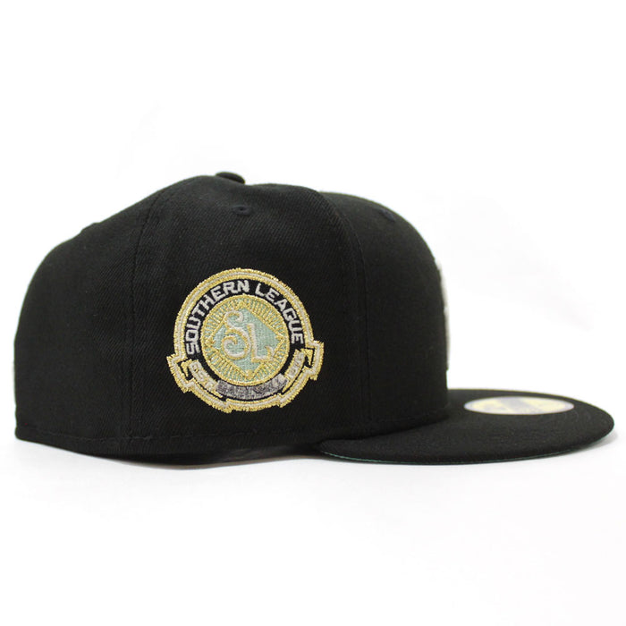Birmingham Barons Southern League Patch New Era 59Fifty Fitted hats (Glow in the Dark Black Mint UNDER BRIM)