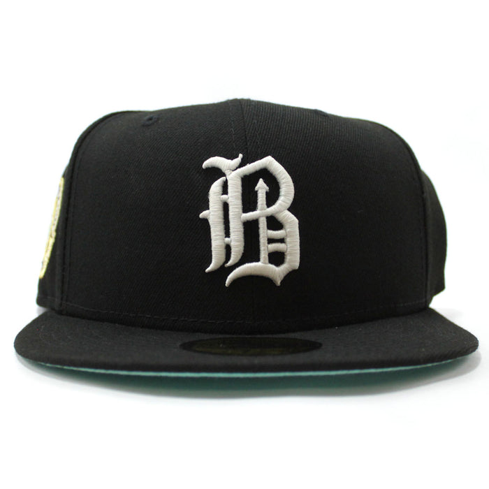 Birmingham Barons Southern League Patch New Era 59Fifty Fitted hats (Glow in the Dark Black Mint UNDER BRIM)