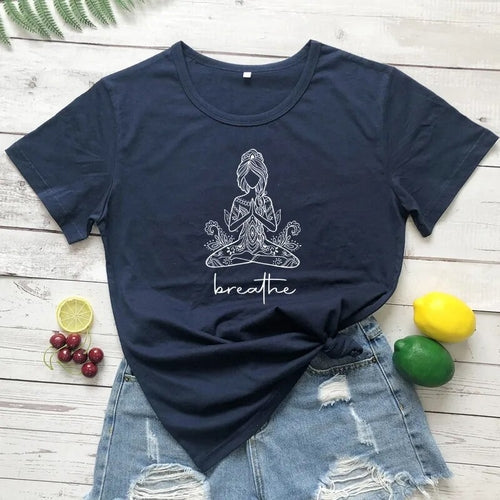 S / navy blue-white text