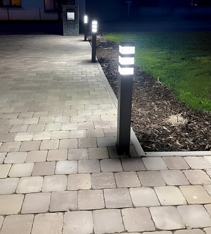 Borne extérieure LED Pyramide, 1500 lumens, Blanc neutre - 48 leds