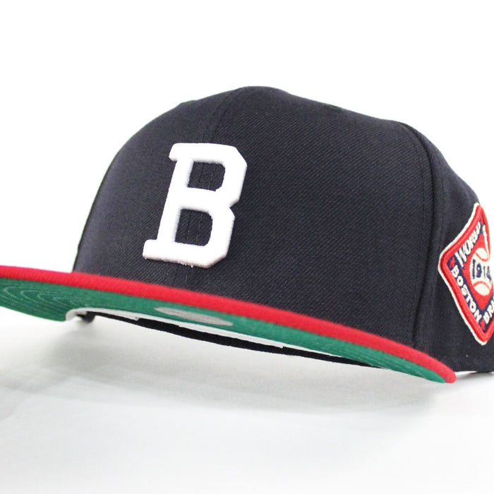 Boston Braves 1914 World Series New Era 59Fifty Fitted Hat (Navy Red Green Under Brim)