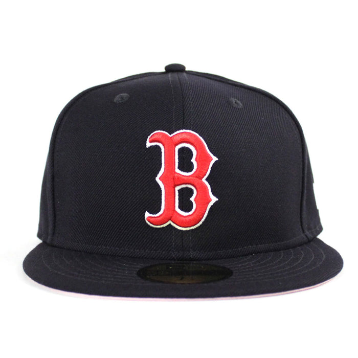 Boston Red Sox New Era 59Fifty Fitted Hat (Team Color Pink Under Brim)