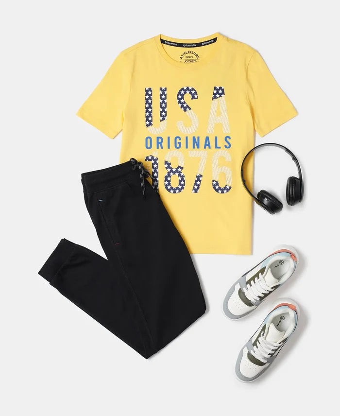 Super Combed Cotton Graphic Printed Half Sleeve T-Shirt - Beach Ball-4