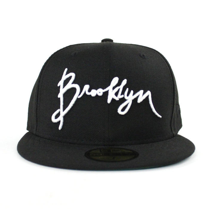 Brooklyn New Era 59Fifty Fitted Hat (Black Green Under Brim)
