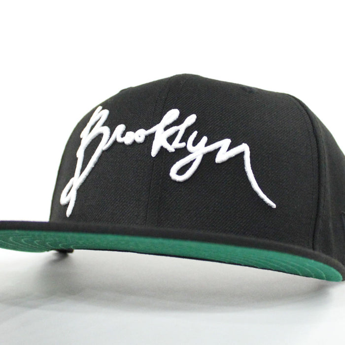 Brooklyn New Era 59Fifty Fitted Hat (Black Green Under Brim)