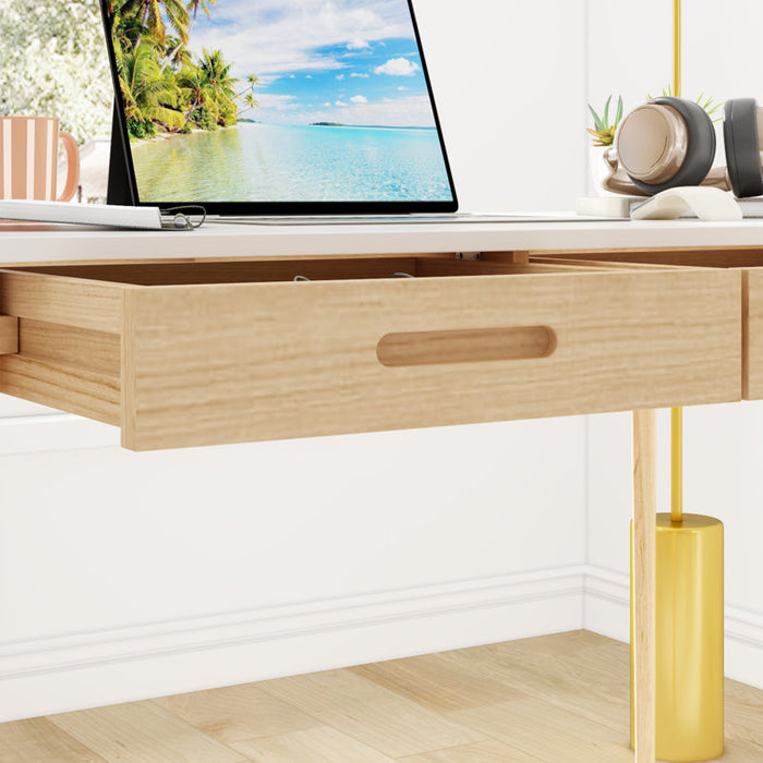Caidence Solid Wood Desk (H 29,53 po x l 47,2 po x P 21,7 po)