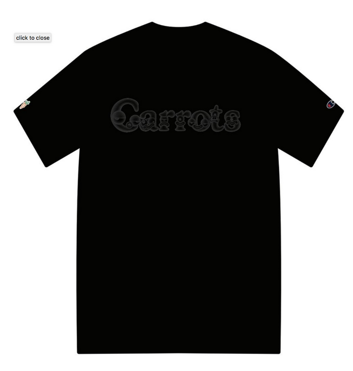 Carrrots by Nathan WORDMARK T-SHIRT (Black)